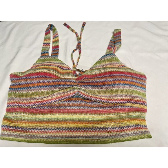 Derek Heart Size Crochet Knit Tank & Shorts Set L 11/13 BoHo Hippie Retro New - Picture 4 of 15